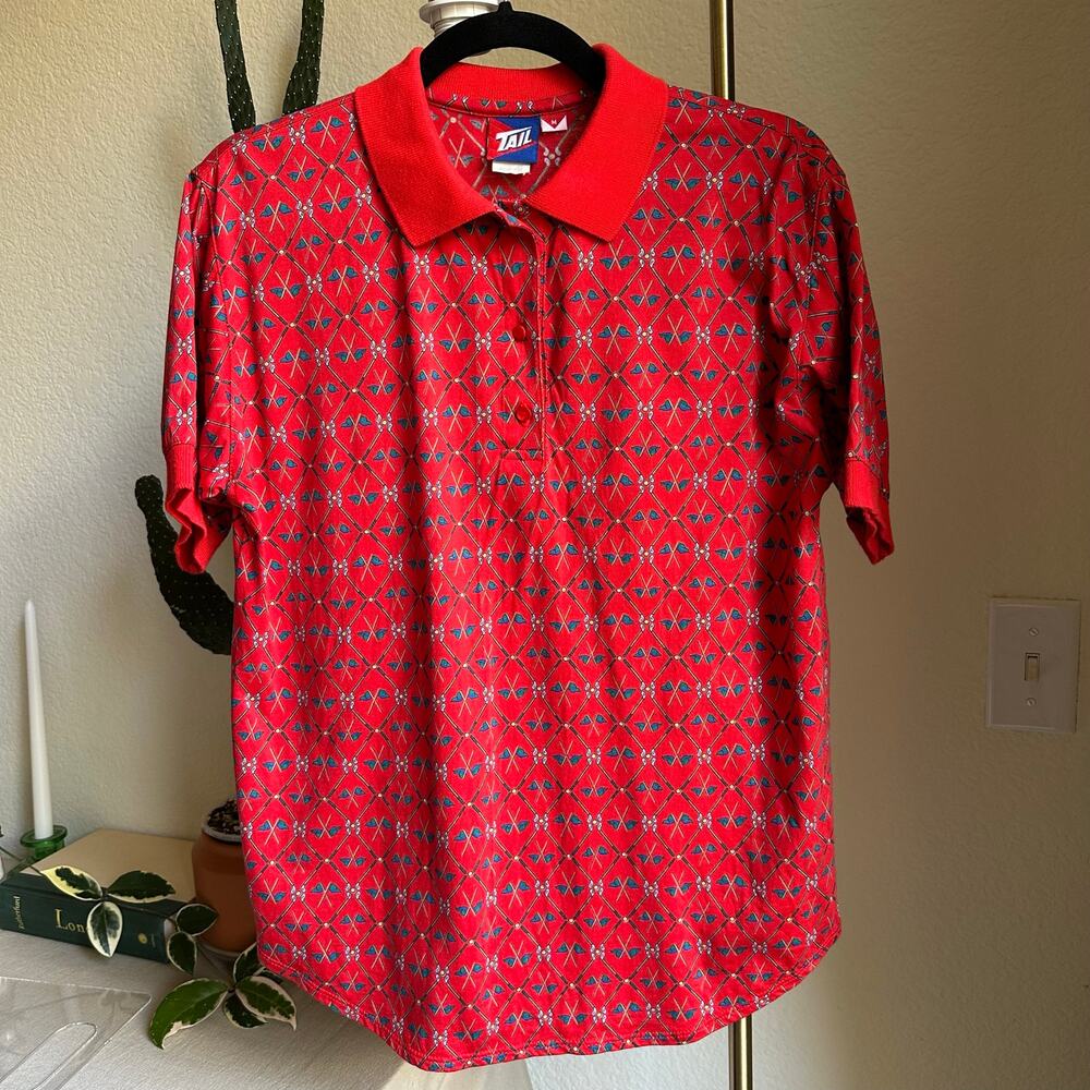 Vintage Tail Men’s Red Golf Polo